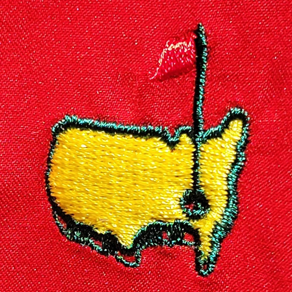 Augusta MASTERS 1/2 Button Golf Pullover Red Large